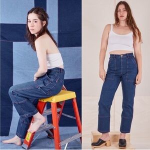 BIG BUD PRESS Dark Wash Denim 90s Grunge Workwear Utility Carpenter Jeans Small